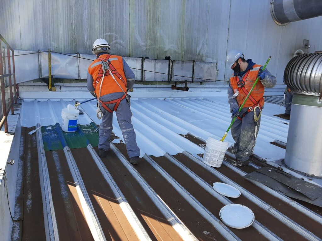 Cubierta industrial tratada con silicona liquida